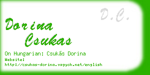 dorina csukas business card