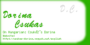 dorina csukas business card